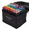 80 Colors Alcohol Markers Artist Drawing Art for Kids Dual Tip Adult Coloring Painting Supplies Perfect Boys Girls Students Adult(80 Black Shell)